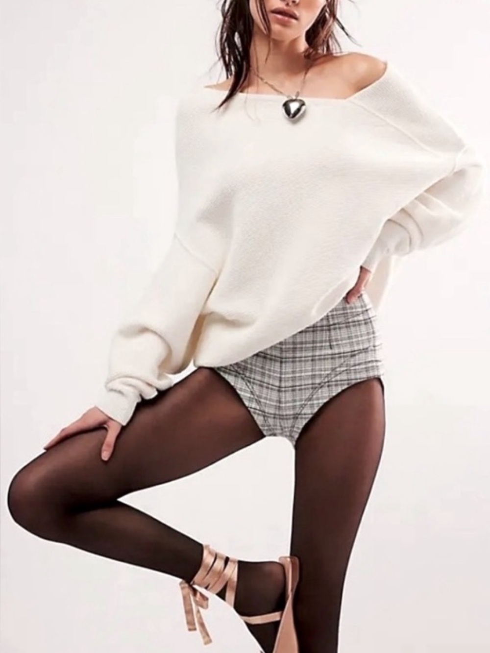 FREE PEOPLE Keep It Brief Micro Shorts in Black and White Combo Size 2 NWT